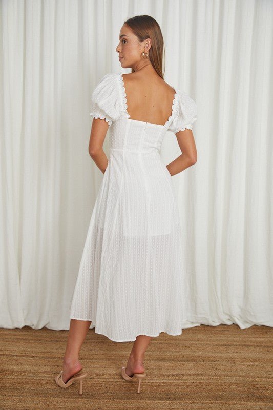 white midi dresses